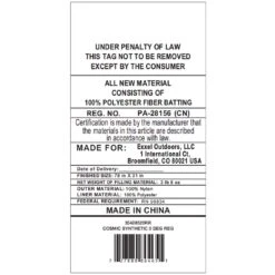 Kelty Cosmic Synthetic 0 Deg Sleeping Bag - Regular -Kelty Camp Gear Haven kelty cosmic synthetic 0 deg sleeping bag regular 141