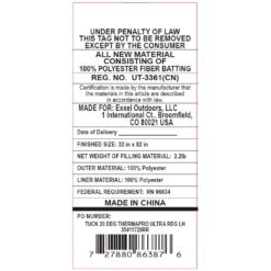 Kelty Tuck 20 Deg Thermapro Ultra Sleeping Bag, Regular Size, Left-Hand -Kelty Camp Gear Haven kelty tuck 20 deg thermapro ultra sleeping bag regular size left hand 133